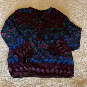 Lucky Brand Multicolor Patterned Blouse
